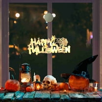 Konghyp Halloween Decorative Lights Luminous Alphabet Lights LED Party Hanging Decorations with Suction Cups, Battery Powered, Indoor Outdoor Halloween Window Lights, Spooky Night Decor