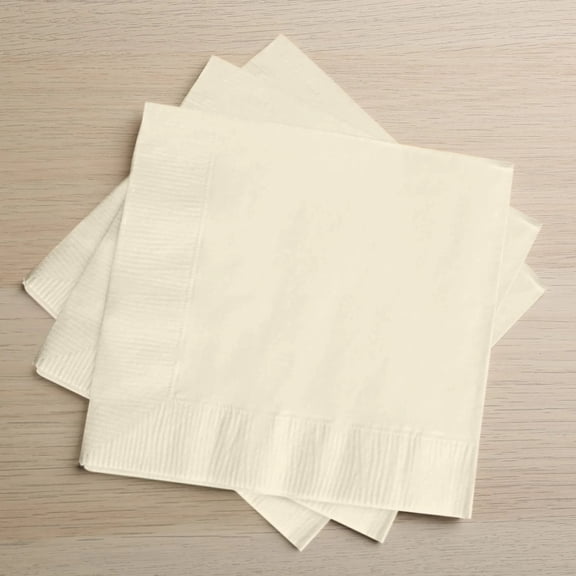 BalsaCircle 50 Beige Disposable 2 Ply Soft Dinner Cocktail Paper Napkins Party Events Tableware Decorations Supplies