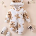 thumbnail image 1 of Chok Combinaison à Manches Longues en Forme d'Ours pour Bébé Automne et Hiver avec Capuche Tenue Extérieure Chaude, 1 of 7