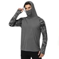 thumbnail image 2 of BRANROY Long Sleeve Shirts for Men - UPF 50+ Sun Protection Hoodie Camo Print Lightweight Fishing Hiking Outdoor Top,Black L, 2 of 7