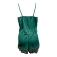 thumbnail image 4 of iHPH7 Womens Pjs Sets Women's Silk Satin Pajamas Sets Lace Trim Cami Tops Shorts Sleepwear 2 Piece Lounge Set Women Green XXL, 4 of 4