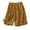Orange, variant on Women's Loose Slim Thin Belt Elastic Waist Blend Imitation Linen Wide Leg Casual Shorts Orange XL