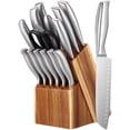 thumbnail image 4 of 1 Juego de cuchillos, Juego de cuchillos de acero inoxidable, Juego de cuchillos de cocina, Juego de cuchillos de 15 piezas para cocina con bloque, 4 of 7