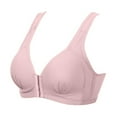 thumbnail image 4 of CHUANK Women‘s Plus Size Full Coverage Front Closure Posture Back Unpadded Wireless Minimizer Bra 2 Pack Gray 95, 4 of 9