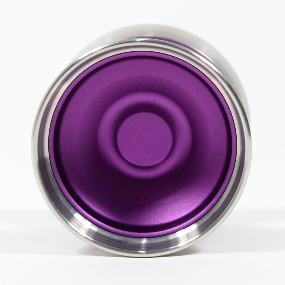 Sputnik NIX Yo-Yo - Bi-Metal YoYo - 6061 Aluminum with Stainless Steel Rims (Aurora Purple)