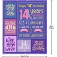 thumbnail image 4 of Gifts for 14 Year Old Girl - 14 Year Old Girl Birthday Gift Ideas - 14th Birthday Decorations for Girls - 14 Year Old Girl Gifts for Birthday Throw Blanket 60 x 50 inch, 4 of 6