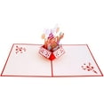 thumbnail image 2 of iGifts and Cards Happy 50th Red Birthday Party Box 3D Pop up Greeting Card – Fifty, Awesome, 2 of 7