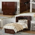 thumbnail image 1 of Coffre-lit Escamotable en Bois pour Lit Simple Nantucket avec Matelas et Chargeur Intégré, Noyer, 1 of 19