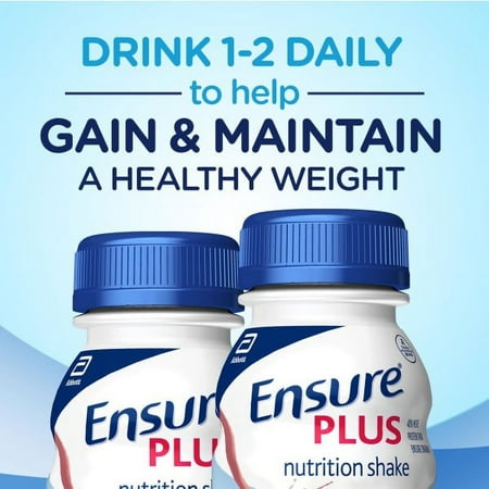 Ensure Plus Nutritional Drink with 16 Grams of High-Quality Protein, Meal Replacement Shakes, Chocolate, 8 fl oz, 24 count