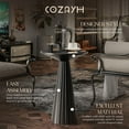 thumbnail image 2 of Open Box COZAYH Pedestal Drink Round Martini Table for Living Rooms or Bedrooms, 2 of 9