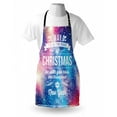 thumbnail image 4 of Christmas Apron, Polygonal Abstract Dotted Backdrop Happy New Year Celebration Words Joy and Peace, Unisex Kitchen Bib with Adjustable Neck for Cooking Gardening, Adult Size, Multicolor, by Ambesonne, 4 of 4