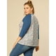 thumbnail image 4 of BluTop Floral Cuello Redondo Y Mangas Raglán 3/4 TalGrande PaMujer Azul 3XL, 4 of 6