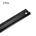 thumbnail image 3 of Unique Bargains Aluminum Alloy Anti Slip Straight Ruler, 80cm, Black, 2 Count, 3 of 6