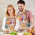 thumbnail image 4 of Fall Pumpkins and Leaves Pattern Apron-Garden Aprons for Women with Pockets-Cotton Linen Waterproof Kitchen Cooking Gardening Aprons Adjustable for Kitchen,Cooking,BBQ and Salon 33"x27", 4 of 7