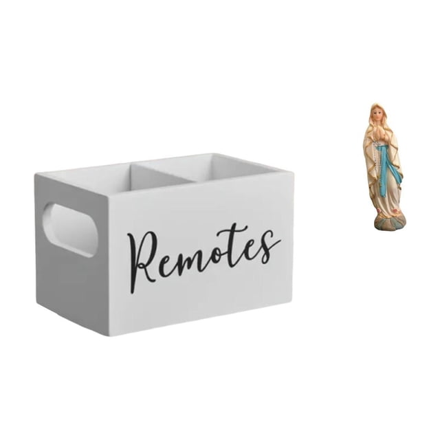 Organizador Remoto De Madera Retro Y Figura Decorativa De La Virgen María Lutero Para Escritorio, Escultura De Resina Bendita Para Mesa De Oficina, Mesita De Noche, Sofá