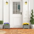 thumbnail image 4 of Gymax 2 Pack Rectangular Planter Box Weather-resistant HDPE Flower Pot w/ Drainage Gaps Grey, 4 of 10
