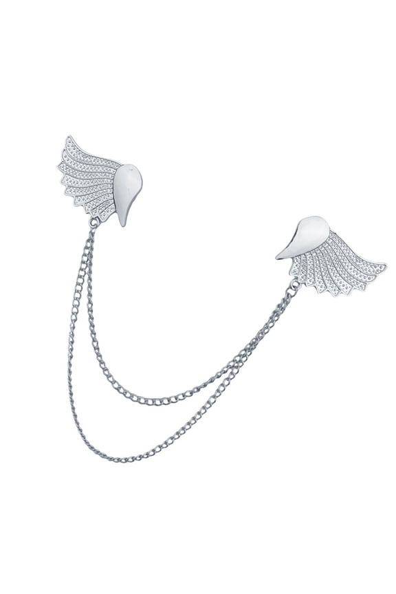 Unique Angel Wing Brooch Pin Eye Catching Angel Wing Tie Clip For Suits Comfortable Wear In Business Event