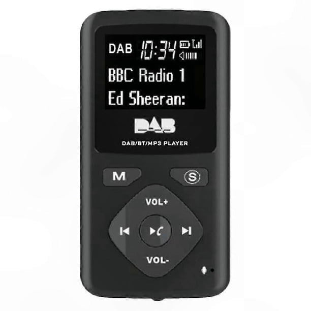 Portable Digital Radio with Bluetooth 4.0, FM Tuner, MP3 Playback, USB Connectivity, and Compact Earphone Design