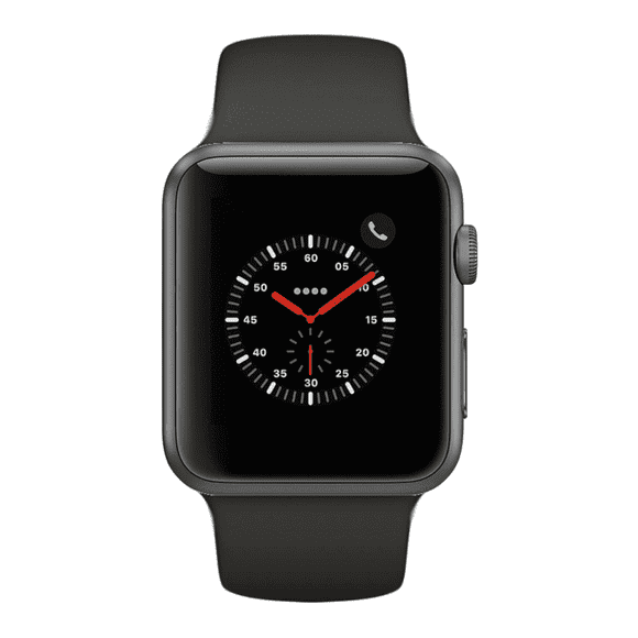 Refurbished Apple Watch Series 3, 42MM, GPS + Cellular, Space Gray Aluminum Case, Space Gray Sport Band (Refurbished)