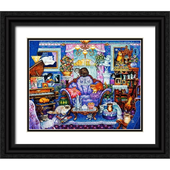 Bell, Bill 14x12 Black Ornate Wood Framed with Double Matting Museum Art Print Titled - Blue Room