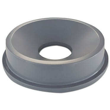 Rubbermaid Round Brute Funnel Top Receptacle, 22.38w X 5h, Gray