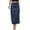 Dark Blue, variant on HXWCHs Women's Casual Denim Midi Skirt Stretchy Waistband Comfortable Everyday Wear Stylish A-Line Design Blue XL