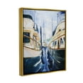 thumbnail image 3 of Stupell Industries Marine Harbor Docked Boats Coastal Painting Gold Floater Framed Art Print Wall Art, 3 of 6
