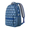 Hand Drawn Nautical Shark Backpack for Student Waterproof Scratch ...