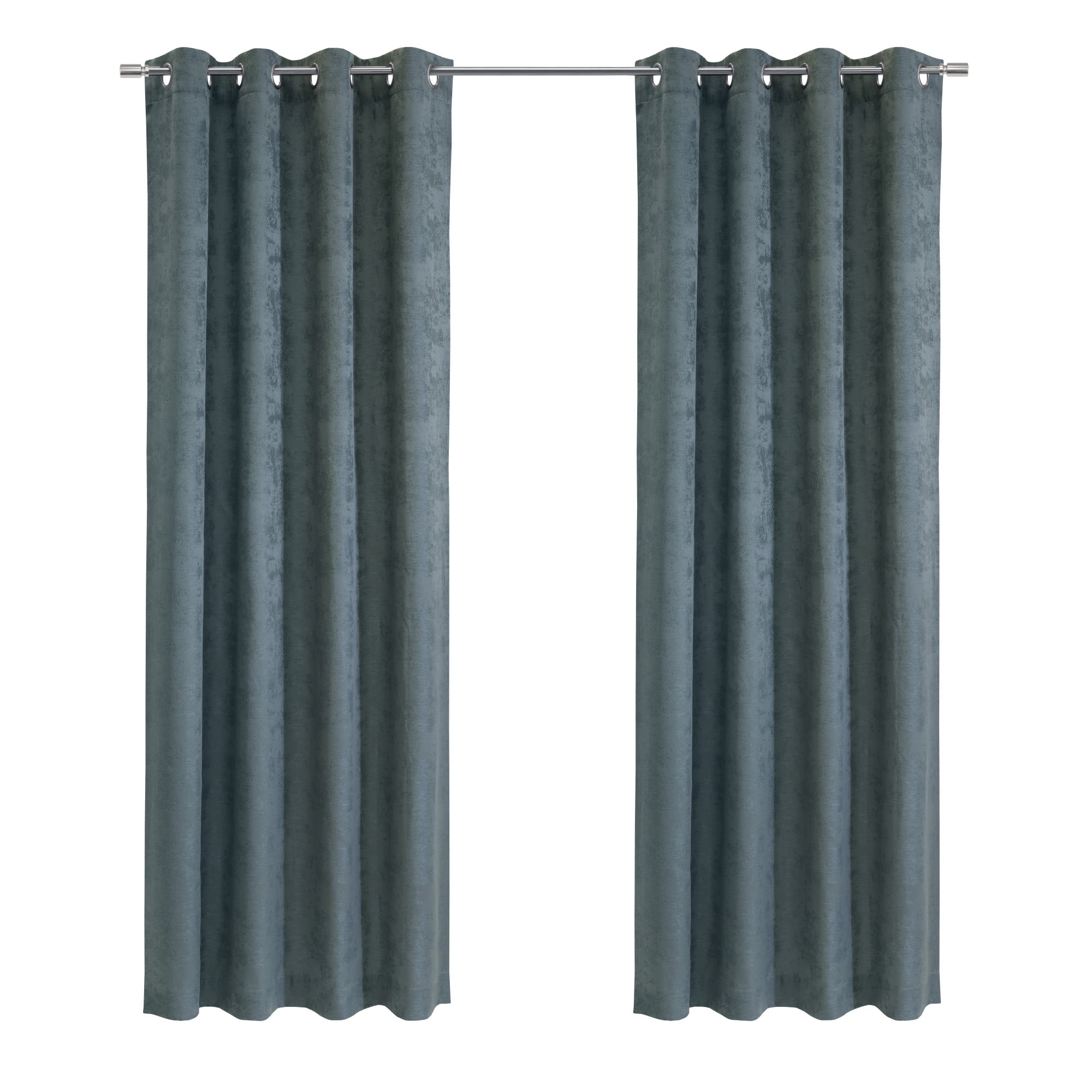 Loft Living Paisley Light Filtering Grommet Indoor Curtain 52 x 84 in Steel Blue