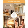 thumbnail image 4 of Diodesy- Pack of 4 LED8G25/30K/FIL/4/JA8 G25 Vanity Globe Light Bulbs, LED Filament for Bathroom/Mirror Living Area, CRI90, 3000K Soft White, Dimmable, 8.5W (100W Equivalent), 800 Lumens, UL Listed, 4 of 5