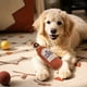 thumbnail image 1 of Juguete para masticar perro Forma de botella de vodka de whisky | Peluche relleno chillón | Ayuda duradera para la dentición de mascotas que produce sonido y rechinar dientes | Regalo interactivo, 1 of 7