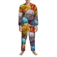 thumbnail image 3 of Sikiie Easter Eggs Mens Pajama Set, Soft Warm Long Sleeve Sleepwear, Cozy Button-Down Pjs for Men-Medium, 3 of 7