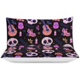 thumbnail image 3 of HAHDAXIA Skull Pattern Bedding Solid Comforter Set for All Seasons,3 Pieces(1 Comforter+2 Pillowcases),Soft Microfiber Bedding Set Full(79"x90"), 3 of 7