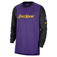 thumbnail image 2 of Men's Nike Purple Los Angeles Lakers 2024/25 City Edition Authentic Pregame Performance Long Sleeve Shooting T-Shirt, 2 of 4