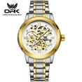 thumbnail image 3 of SHIORLAM Men's 1.57in Stainless Steel Skeleton Automatic Waterproof Mechanical Wristwatch, 3 of 8