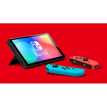 Nintendo Switch – OLED Model + Super Mario Bros. Wonder Bundle - Red and Blue