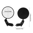thumbnail image 3 of Bicycle Rearview Mirror, ABS 360° Rotational Adjustable Cycling Mirror for 16mm-22mm Handlebars, Wide Angle Mountain Bike & Road Bike Accessory, Black, 3 of 8