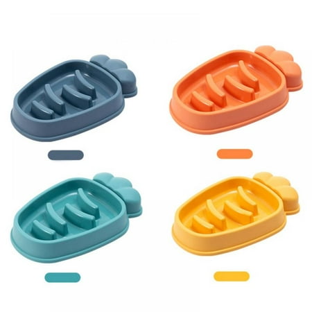 

Pet Cat Dogs Anti-choke Bowl Slow Food Bowl Pet Rice Bowl Slow Food Rice Bowl Orange SLPUSH