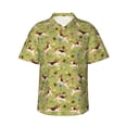 thumbnail image 2 of Goofa Running Beagle Hawaiian Shirt for Men, Unisex Summer Beach Casual Short Sleeve Button Down Shirts,Aloha Tropical Floral print shirt-, 2 of 9