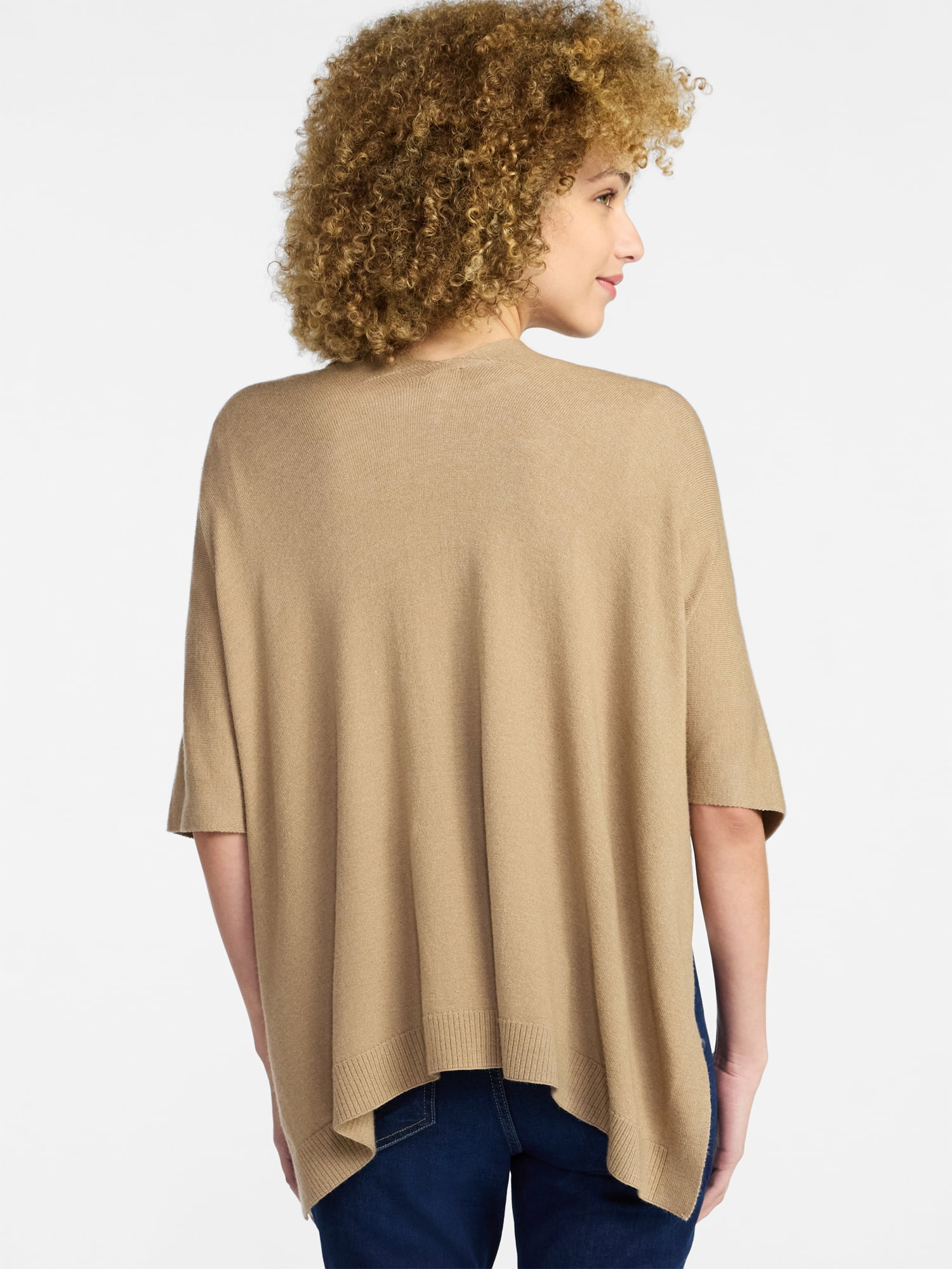 Time and Tru Women's and Women’s Plus Open Front Knit Wrap. Lightweight, Sizes S/M-2XL/3XL