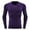 Purple, variant on Men's thermal Compression Shirts, Long Sleeve Fleece Lined Undershirt, Cold Weather Workout Athletic Base Layer Top Blue