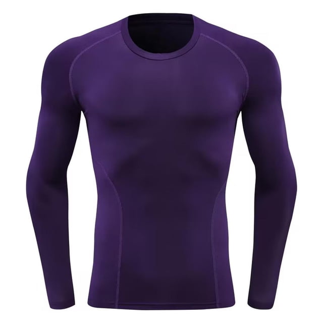 pstuiky camisa de manga larga para hombre, Mallas deportivas de manga larga para hombre, informales, de color liso, para correr y hacer ejercicio, de alta elasticidad. xl