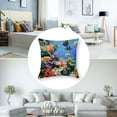 thumbnail image 5 of nygtbtfer Throw Pillow Cover Colorful Underwater of Coral Colony Pillowcase Home Decorative Square Pillow Case White, 5 of 7