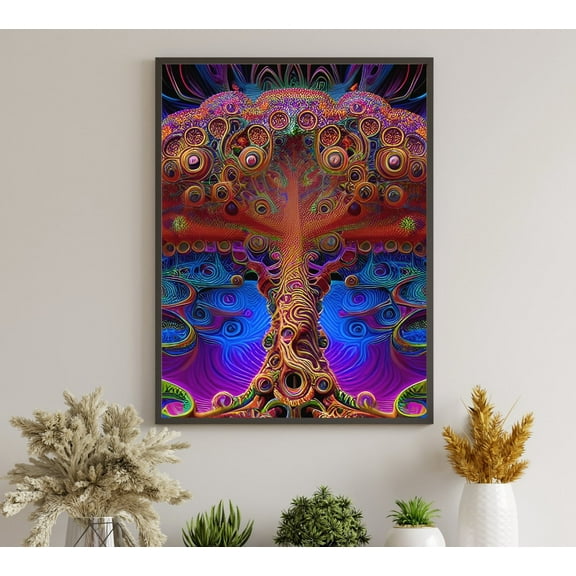 The Hypnotic Hemlocks - Psychedelic Tree Canvas Wall Art
