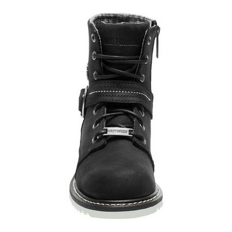Harley Davidson Womens Darton Leather Round Toe Ankle Motorcycle Boots Walmart