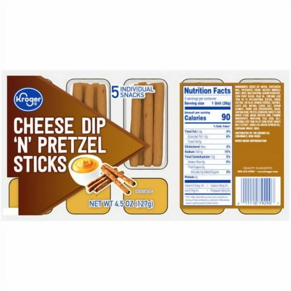 KR Cheese Dip 'N' Pretzel Sticks Multipack 5 ct / 0.9 oz - Pack of 2