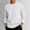 White, variant on Men's Crewneck Sweatshirts Soild Color Geometric Texture Long Sleeve Casual Pullover Shirts White XL