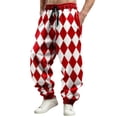 thumbnail image 1 of Elastic Waistband Workwear Pants for Men with Pockets, Casual Drawstring Solid Color Shorts, Polyester,, 1 of 4
