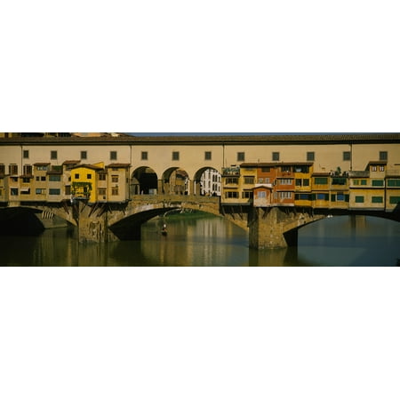 - Bridge across a river Ponte Vecchio Arno River Florence Tuscany Italy Poster Print