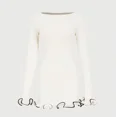 thumbnail image 1 of New Knitted Mini Dress Fungus Contrast Color Slim Sweater Dress Elegant Female Party, 1 of 6